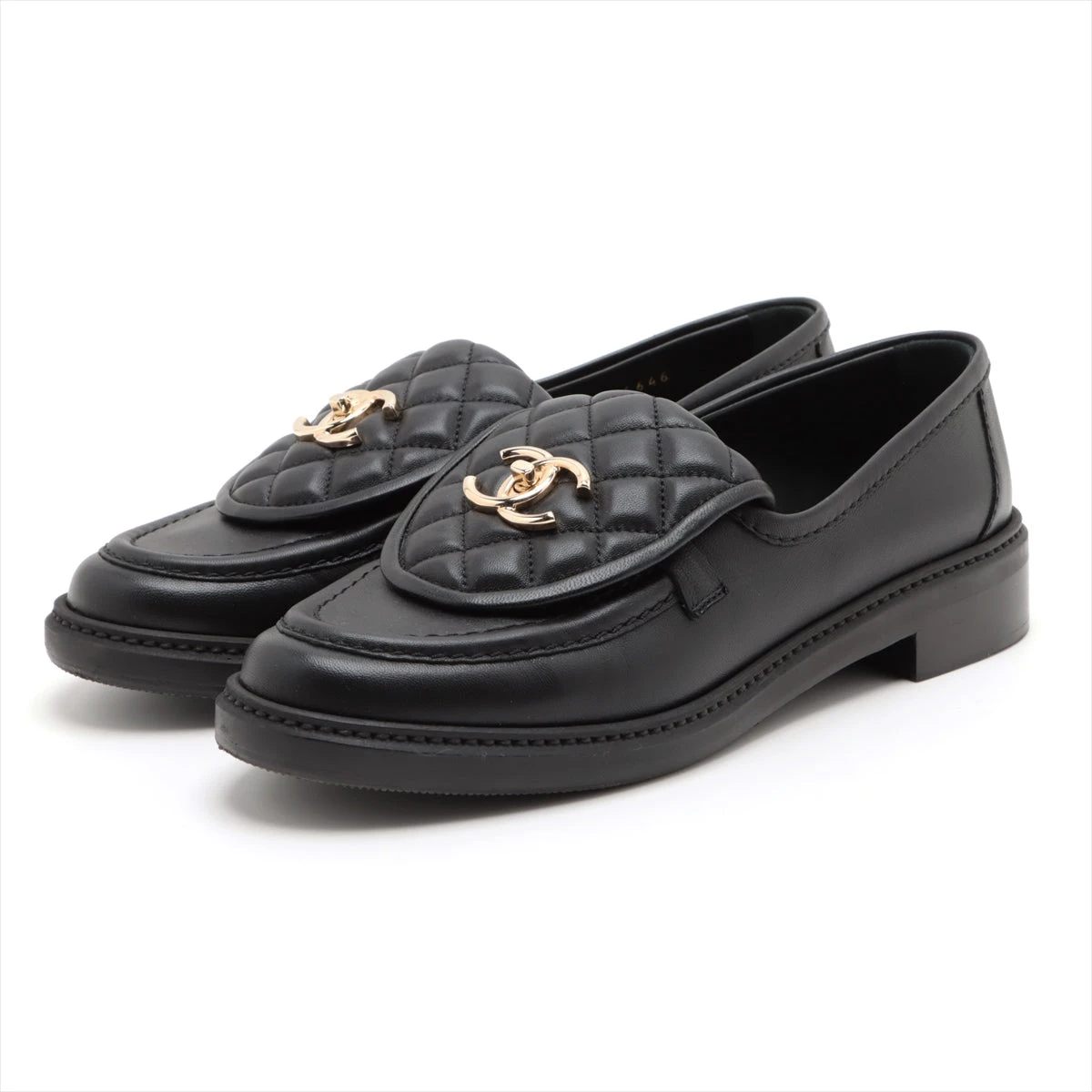 CHANEL シャネル ココマーク ターンロック ローファー 38 CHANEL シャネル ココマーク ターンロック ローファー 38