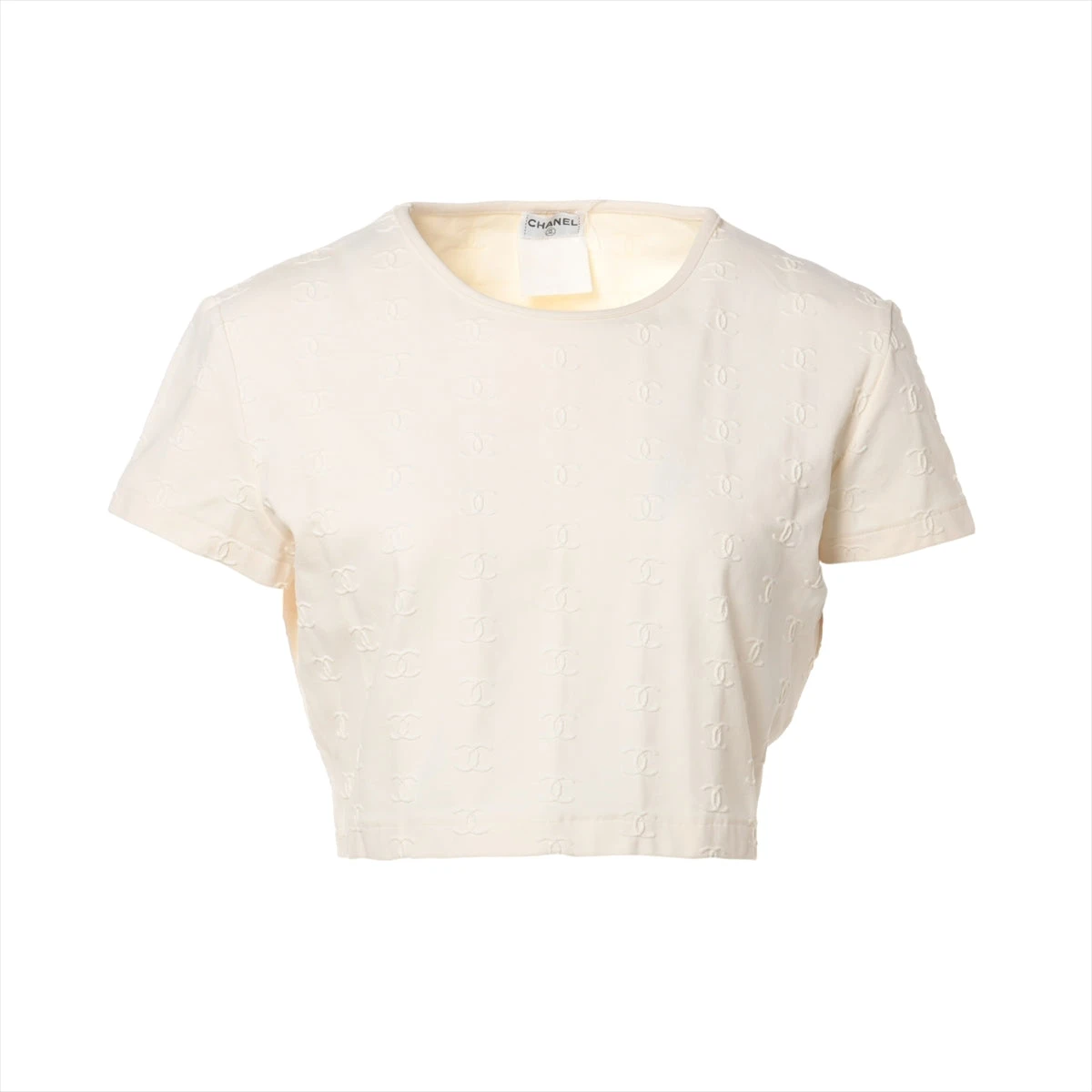 CHANEL シャネル　ココマーク　クロップド　カットソー　アイボリー CHANEL シャネル ココマーク クロップド カットソー アイボリー