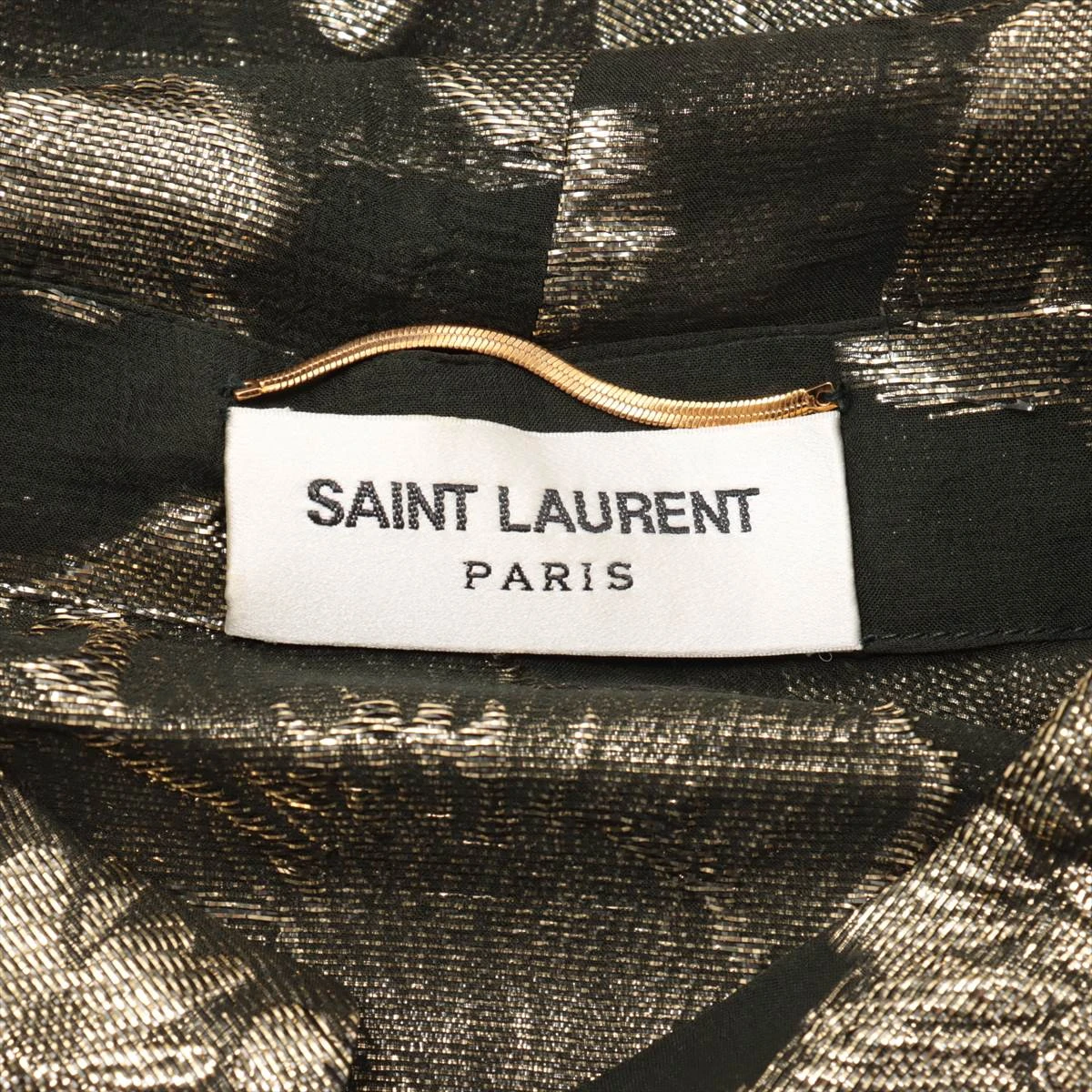 サンローランパリ シルク×ポリエステル ワンピース 34