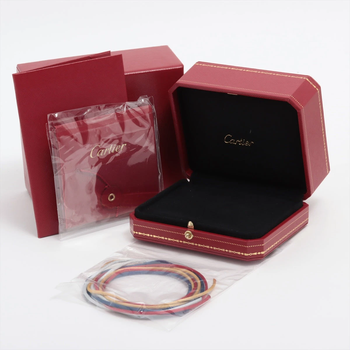 カルティエ トリニティ コードブレスレット 750(YG×PG×WG) 総3.0g 替え