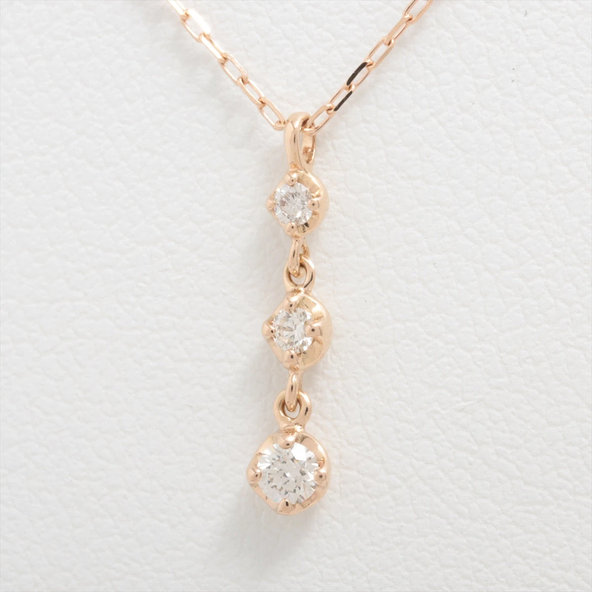4℃ ダイヤ ネックレス K18(PG) 1.2g A2467810|中古ブランド品 4℃ ダイヤ ネックレス K18(PG) 1.2g A2467810|中古ブランド品