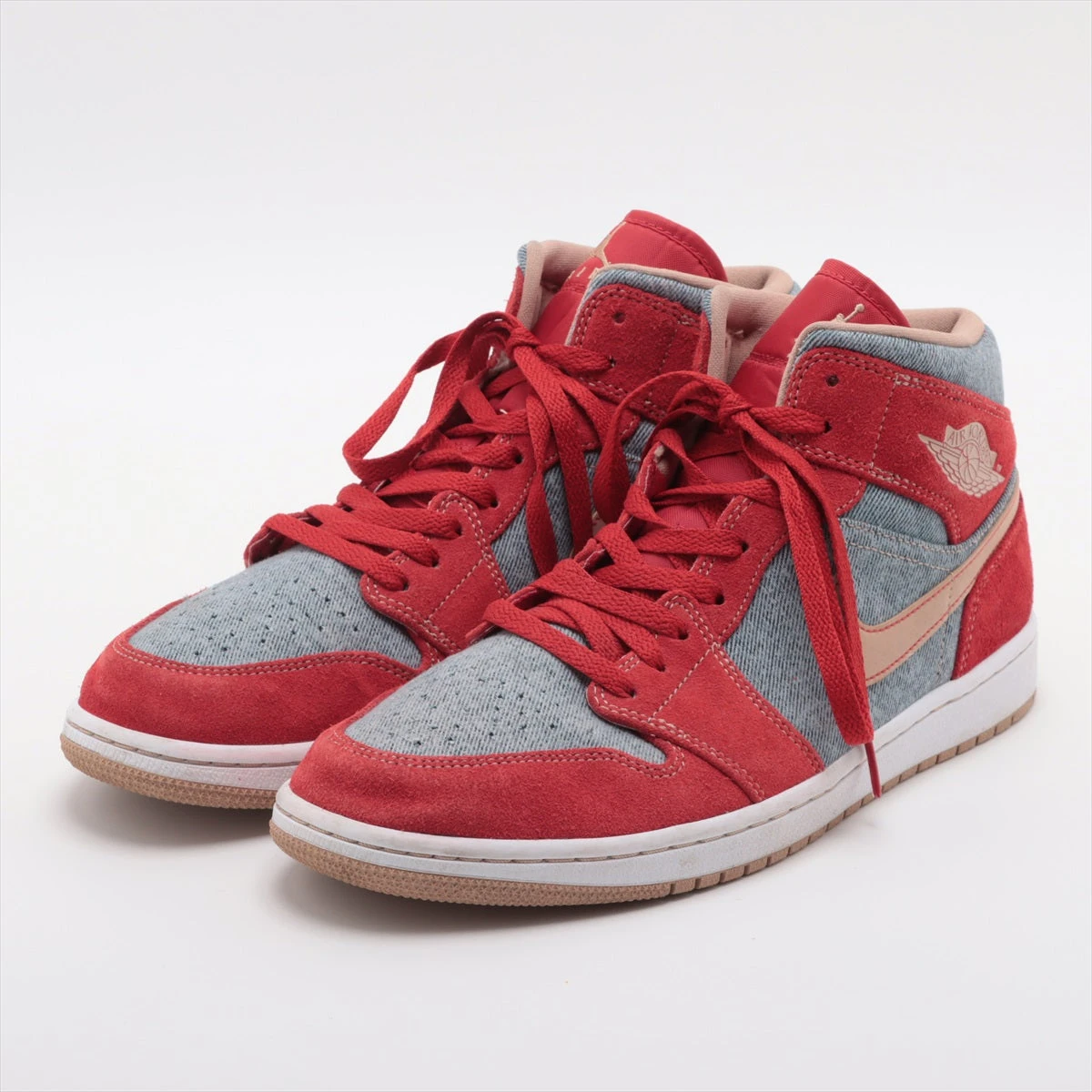 ナイキ AIR JORDAN 1 MID スエード×キャンバス ハイカット