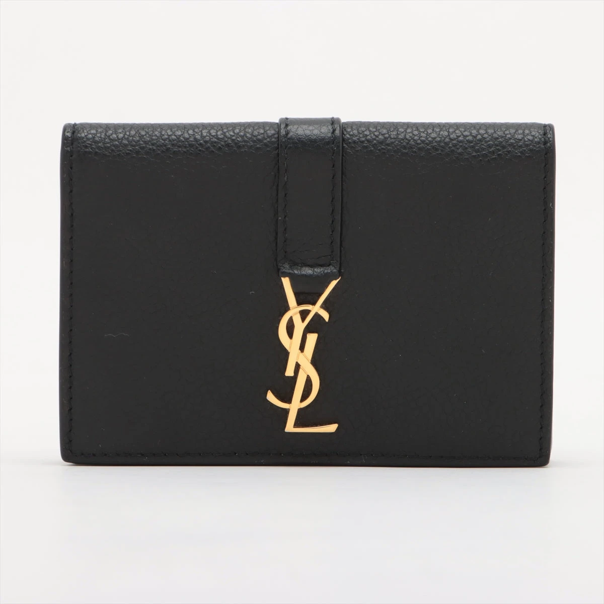 サンローランパリ YSLライン 613536 レザー カードケース ブラック  