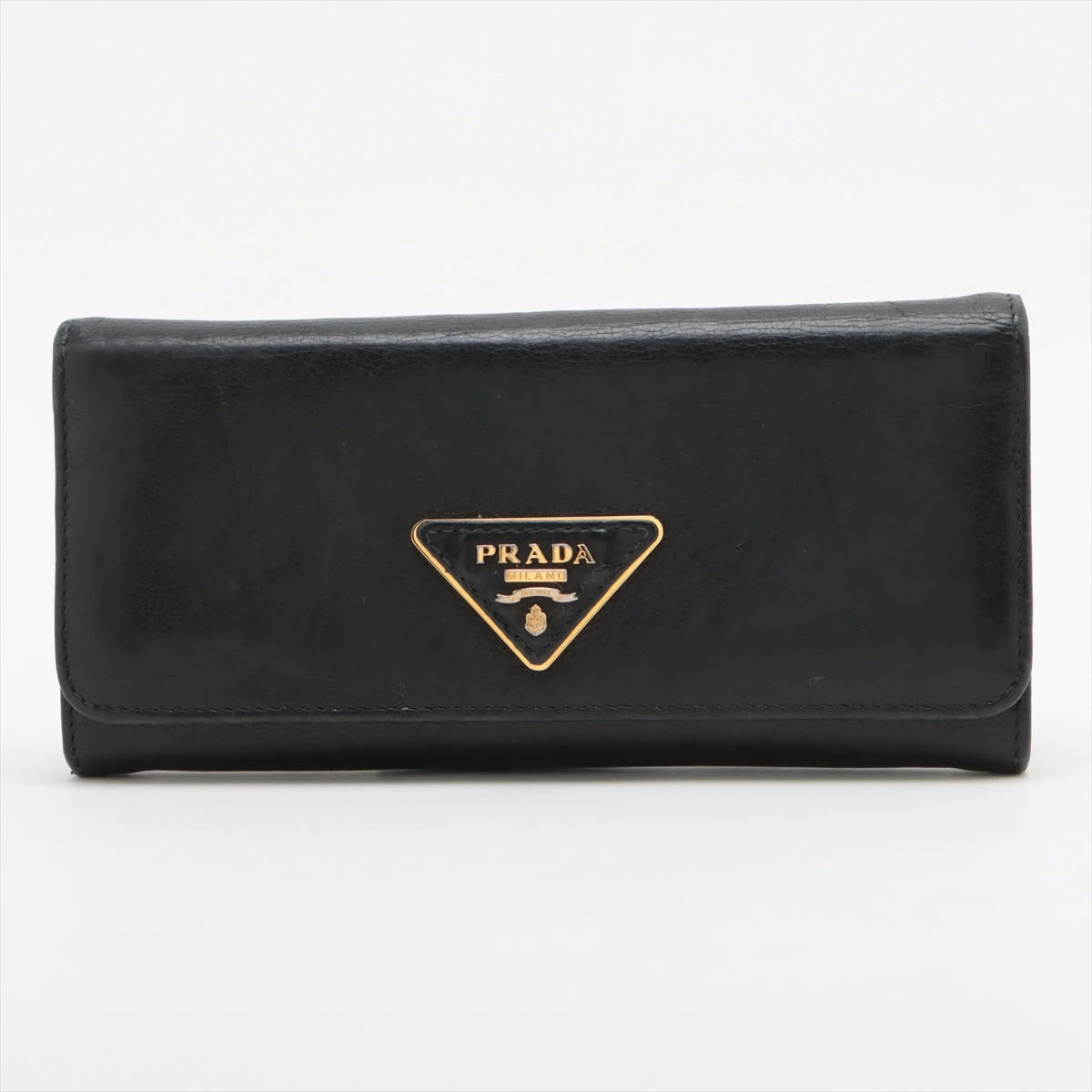プラダ サフィアーノ 1MH132 レザー 財布 ブラック A2490837｜中古 