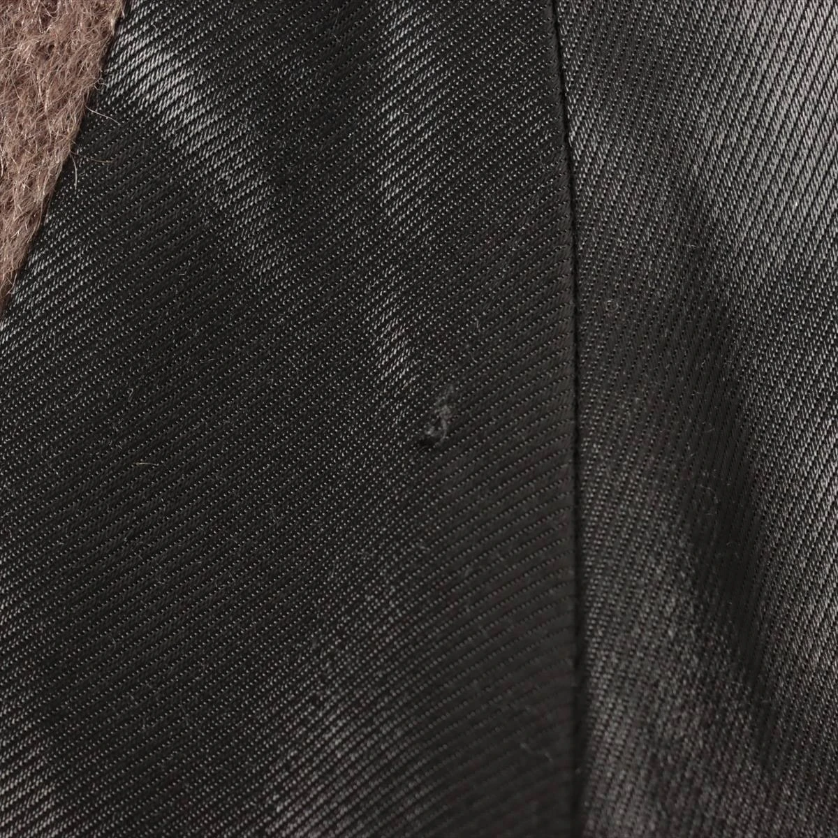 エルメス ウール×アルパカ ショートコート 38 レディース ブラウン