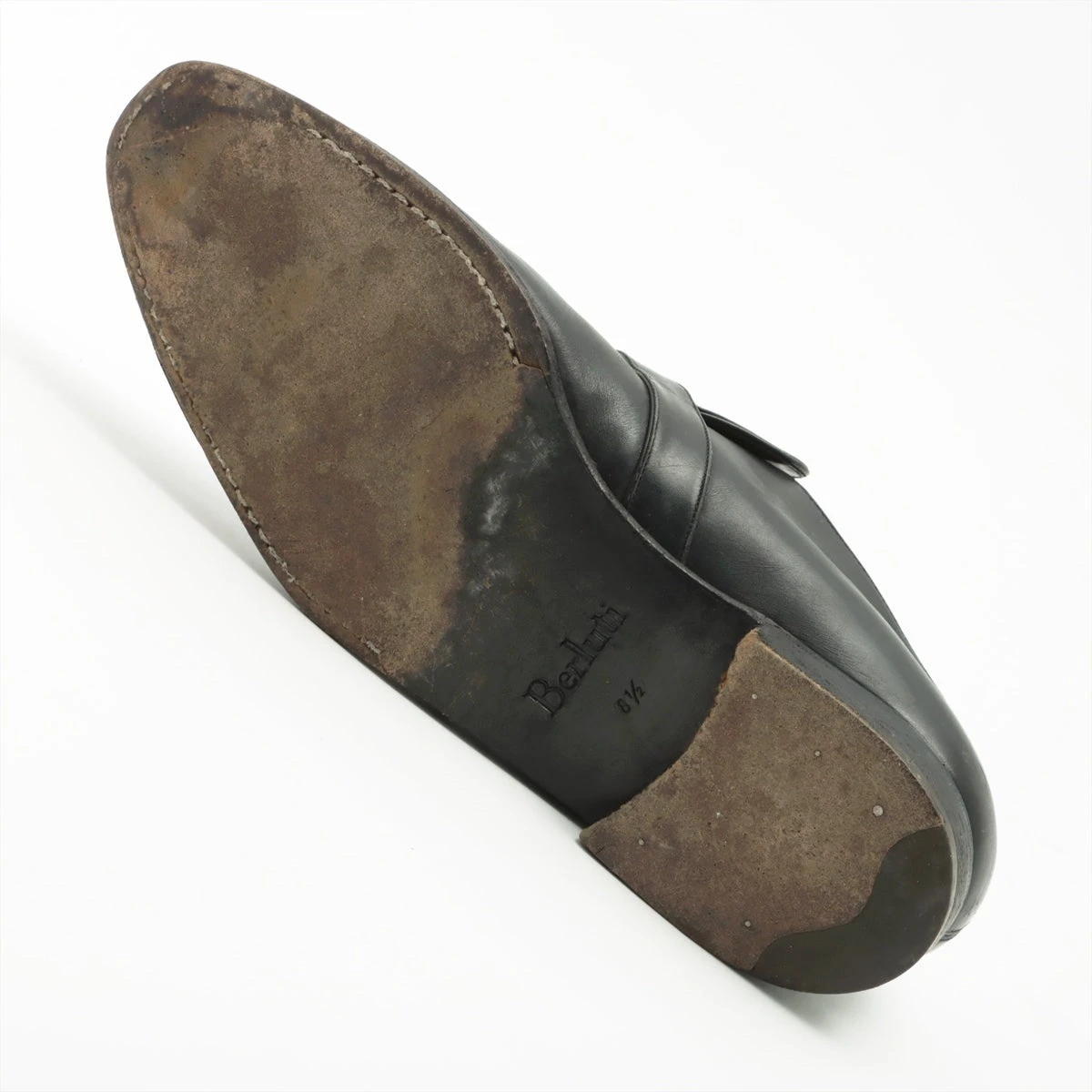 ベルルッティ レザー シューズ 8 1/2 メンズ ブラック モンク