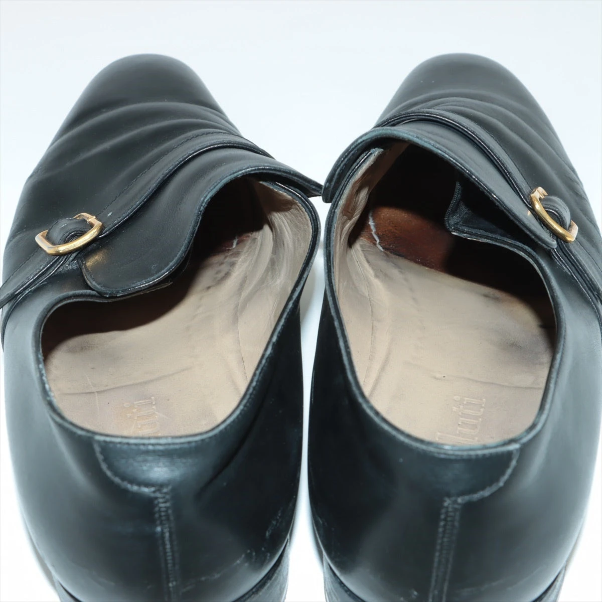 ベルルッティ レザー シューズ 8 1/2 メンズ ブラック モンク