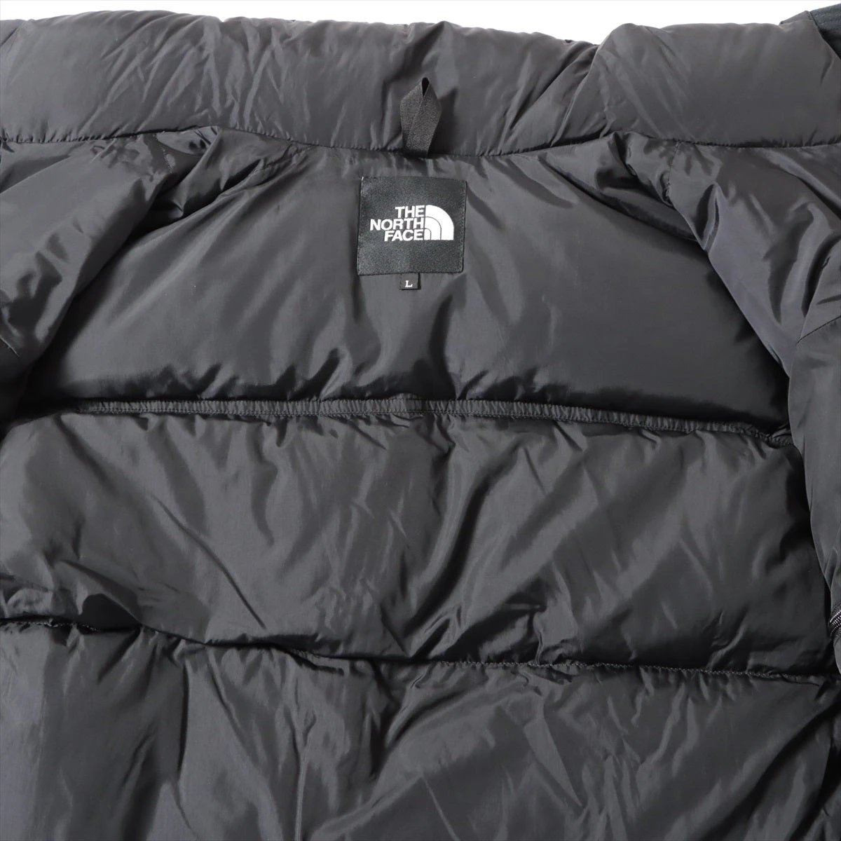 ノースフェイス ポリエステル×ナイロン ダウンベスト L メンズ グレー