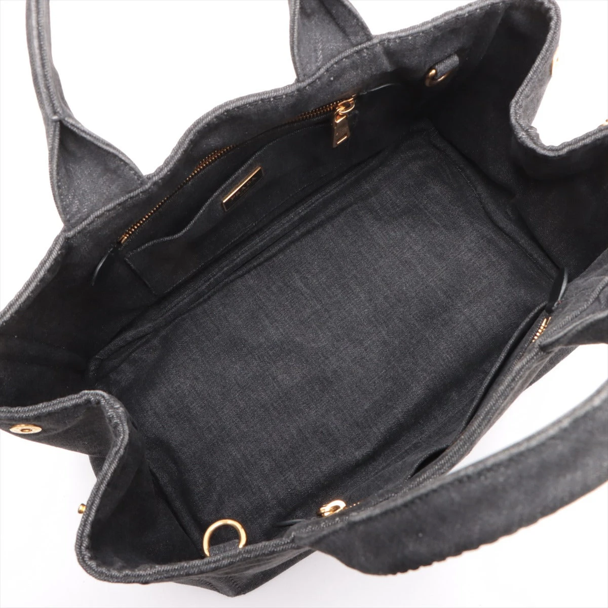 プラダ カナパ デニム トートバッグ ブルー WZ288694｜中古