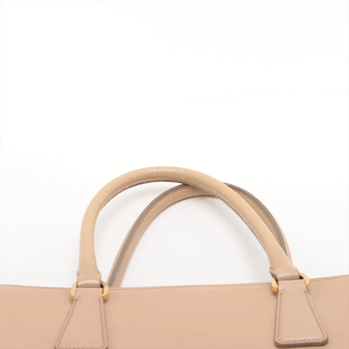 BOTTGAVENETA ハンドバッグ ベージュ レザー ロゴ プラダ サフィアーノ ガレリア レザー 2WAYハンドバッグ