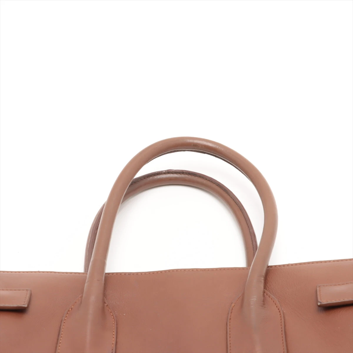 サンローランパリ サックドジュール レザー トートバッグ ブラウン