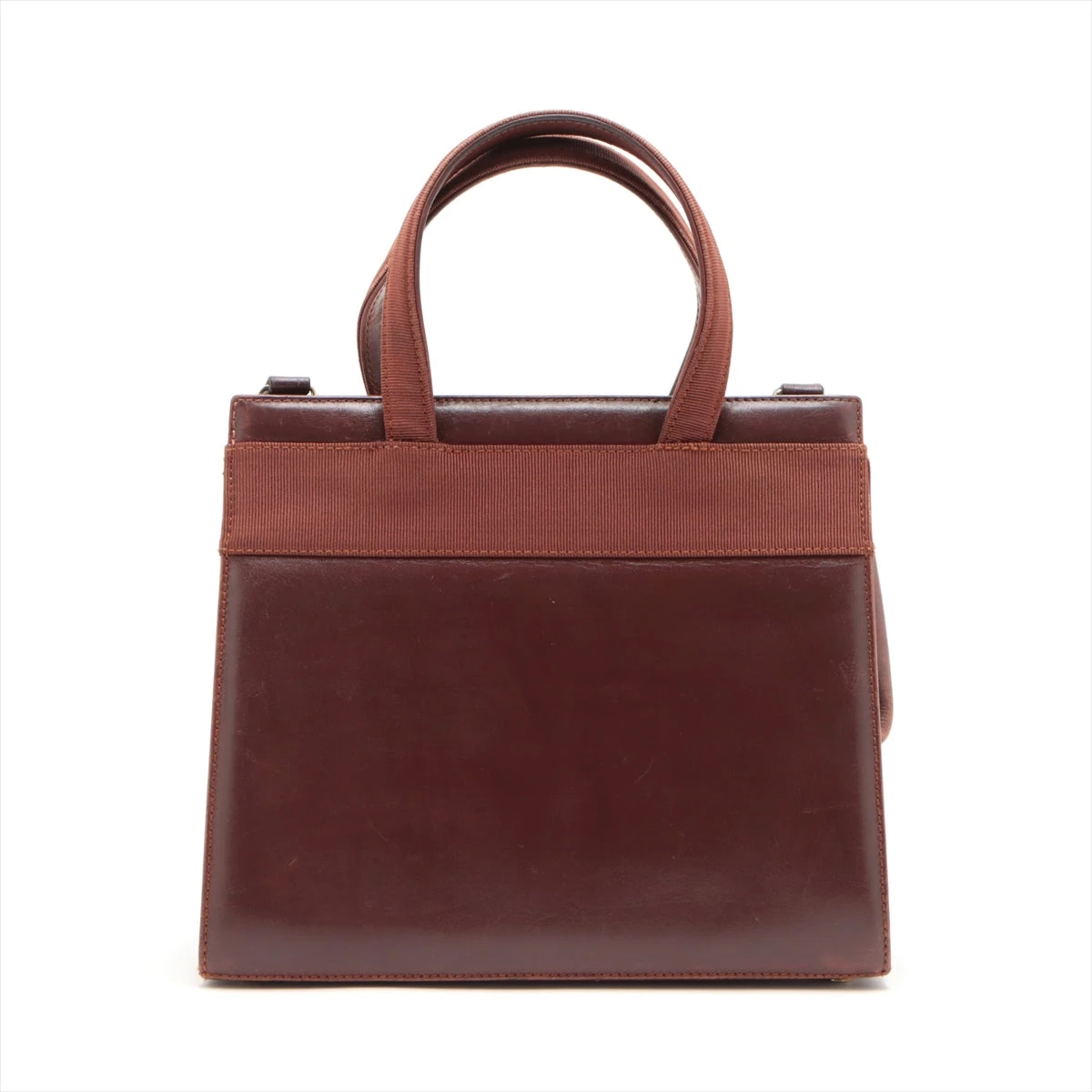 極美品 サルヴァトーレフェラガモ ヴァラリボン ハンドバッグ レザー ブラウン 極 美品 Salvatore Ferragamo サルヴァトーレフェラガモ ヴァラ