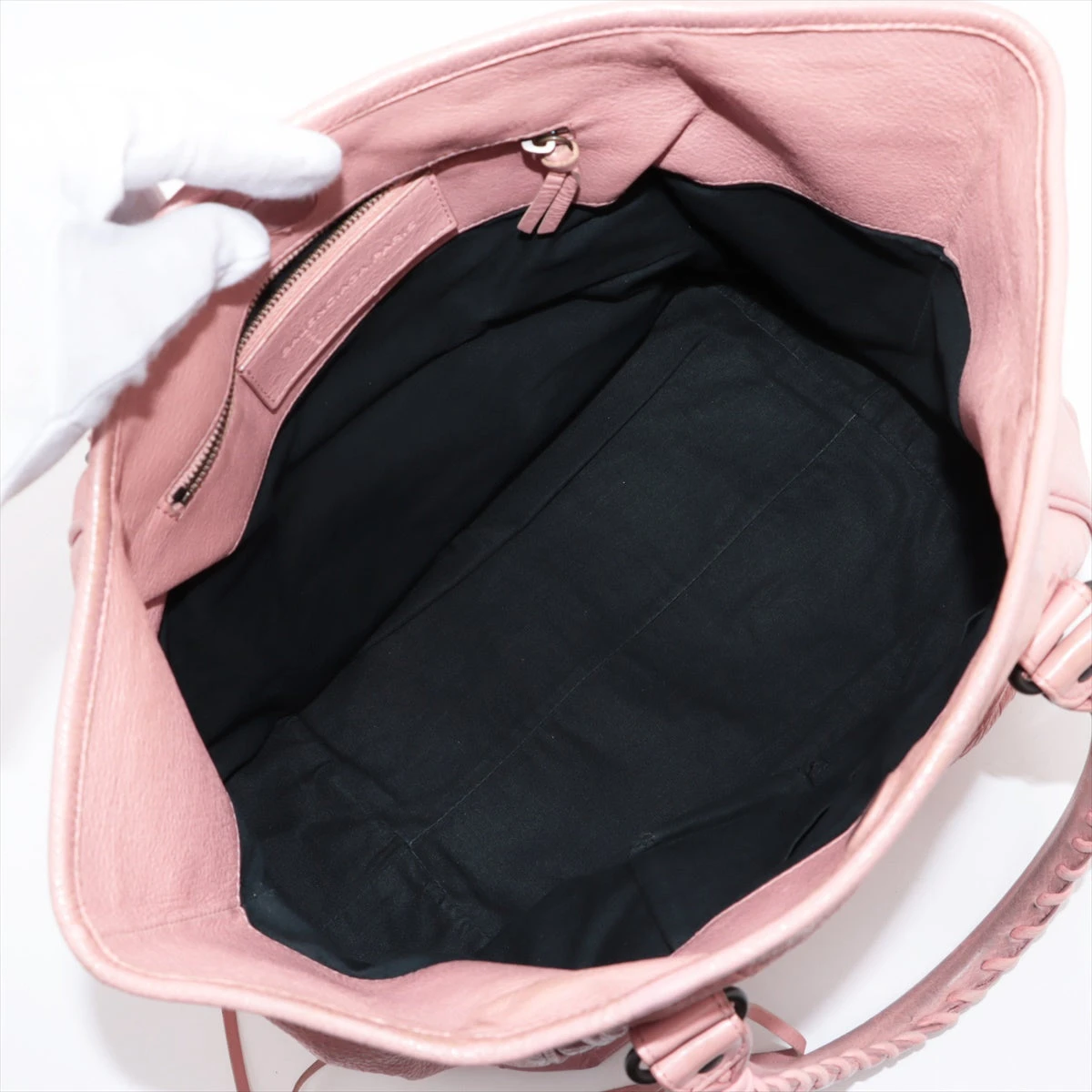 【美品】バレンシアガ トートバッグ ザ サンデー レザー ピンク 228750 BALENCIAGA 【中古】バレンシアガ ザ サンデー トートバッグ