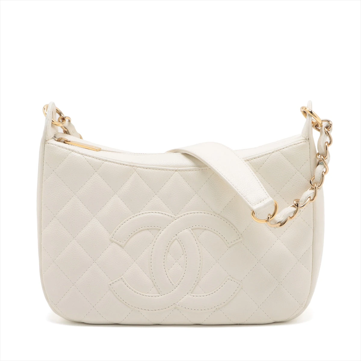 シャネル マトラッセ キャビアスキン チェーンショルダーバッグ ココ  