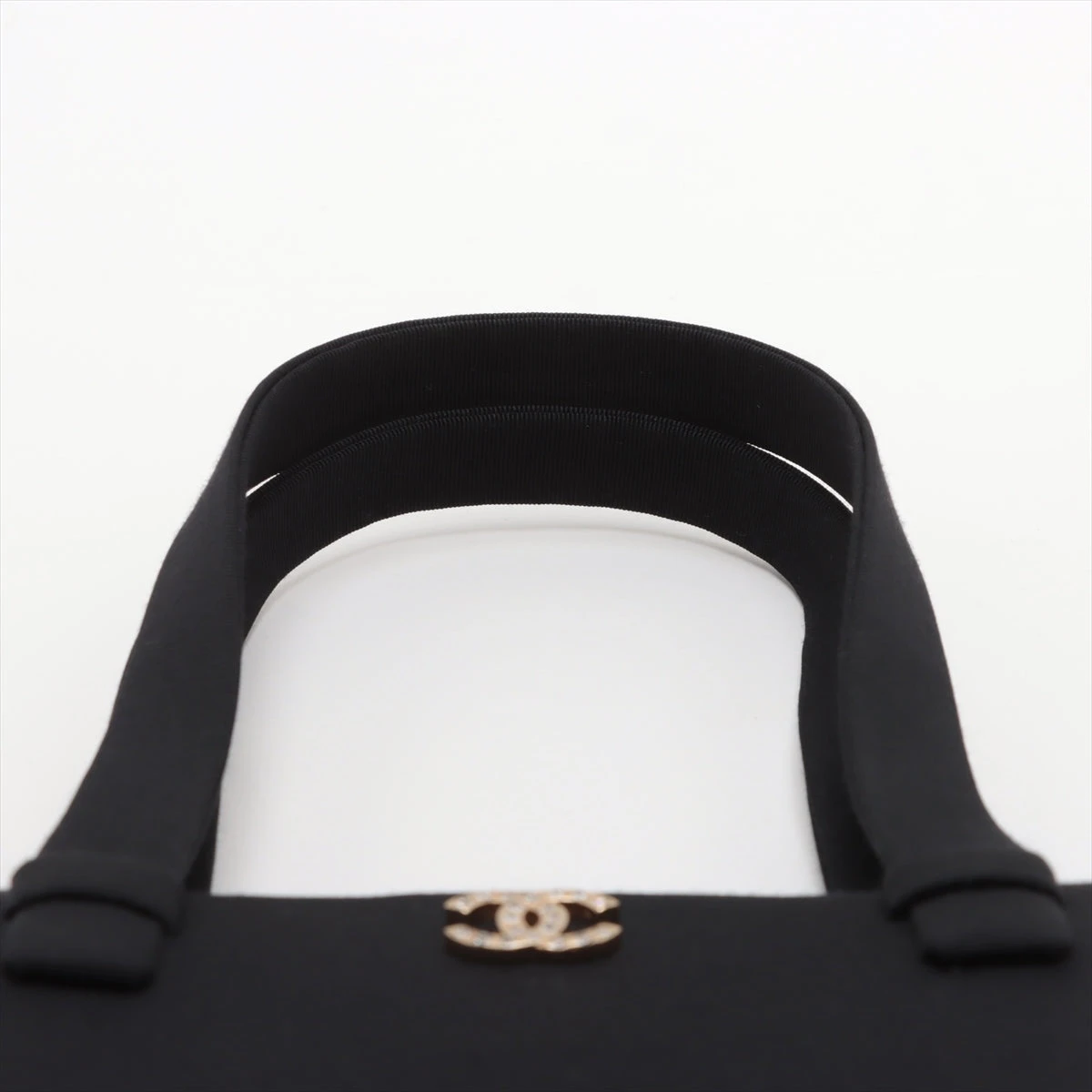 シャネル CHANEL サテン　ココマーク CCロゴ ブラック 黒 ko-231114-21-1w.jpg