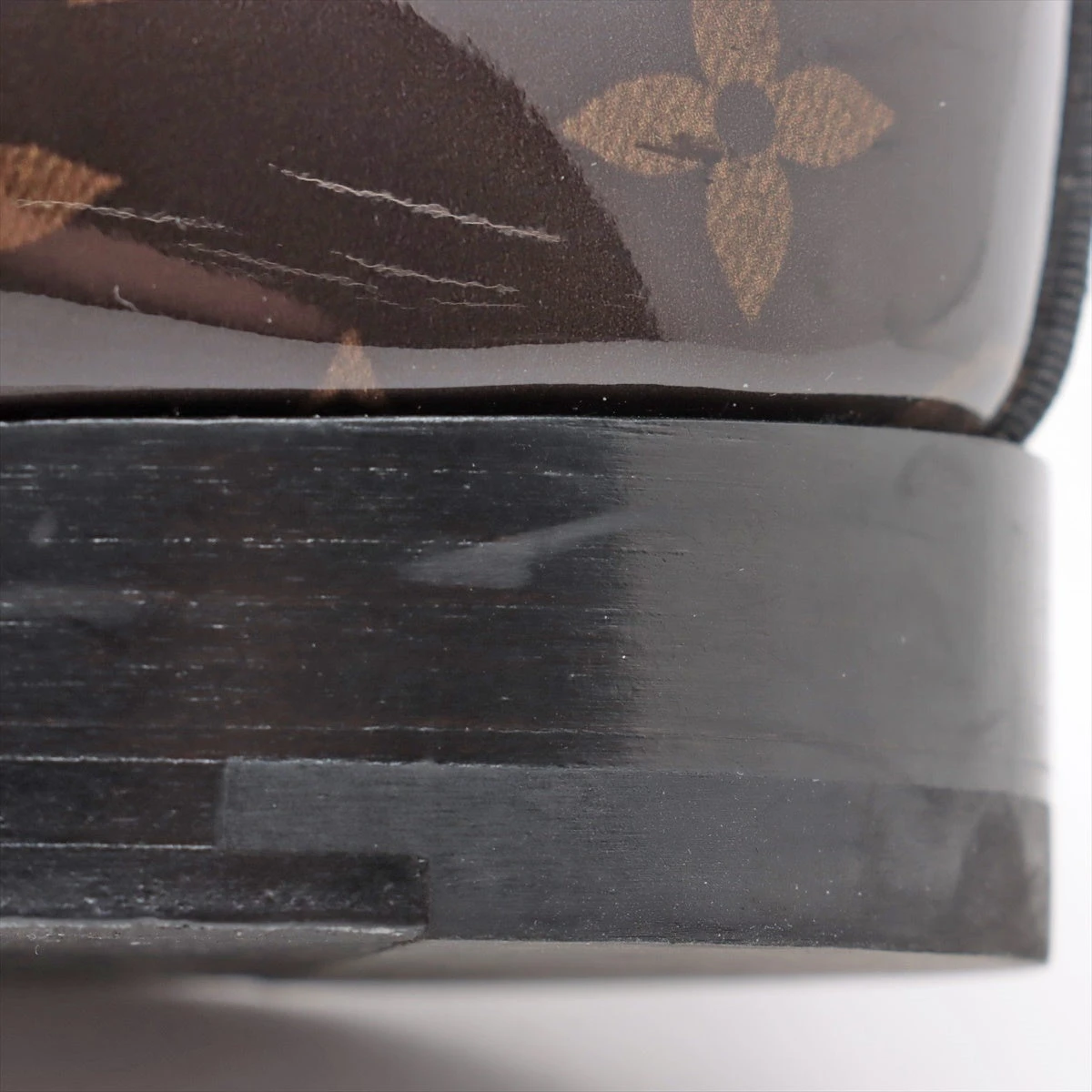 ヴィトン LVヴァンドームライン 18年 パテントレザー ドレス