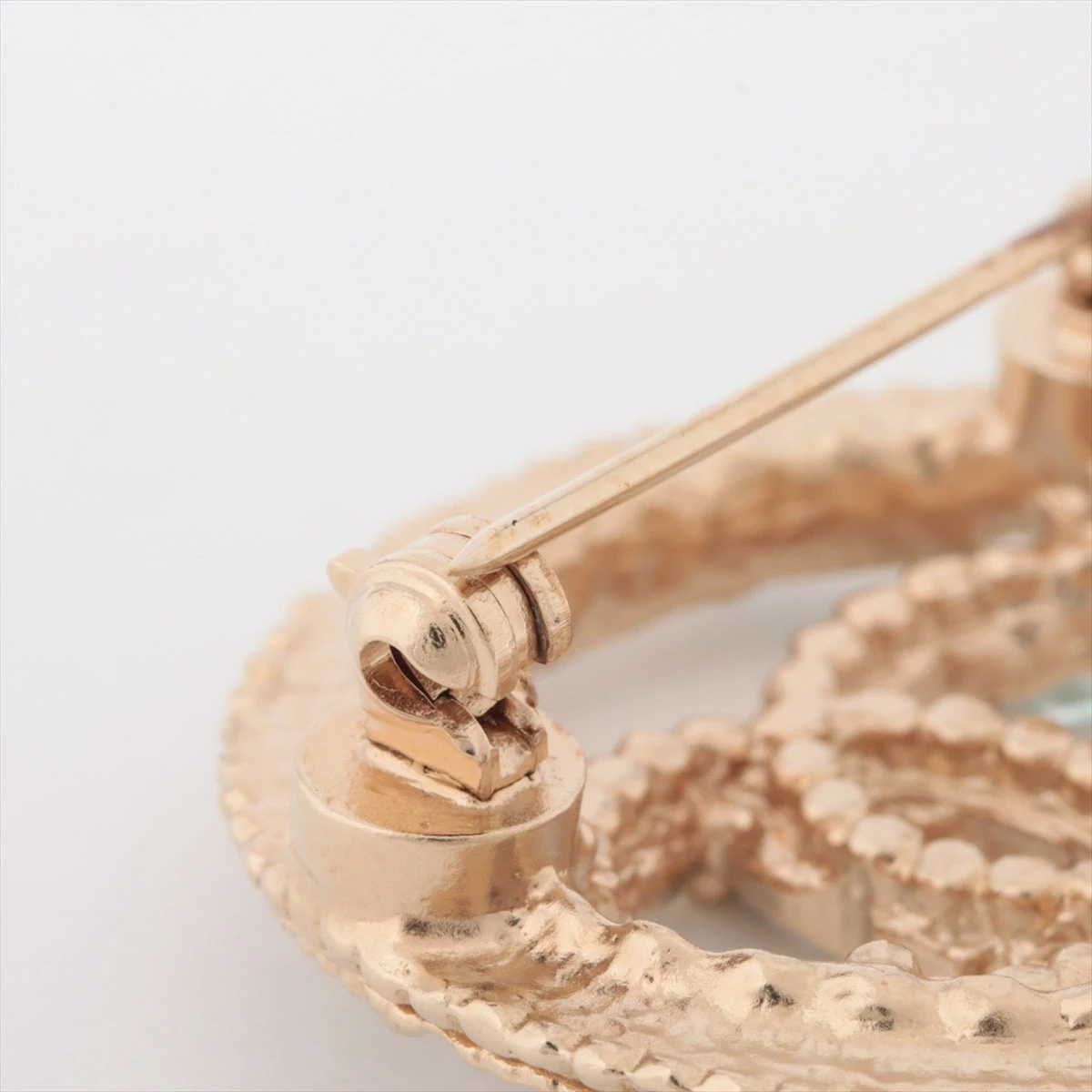 シャネル ココマーク A18C ブローチ GP×ラインストーン×フェイクパール