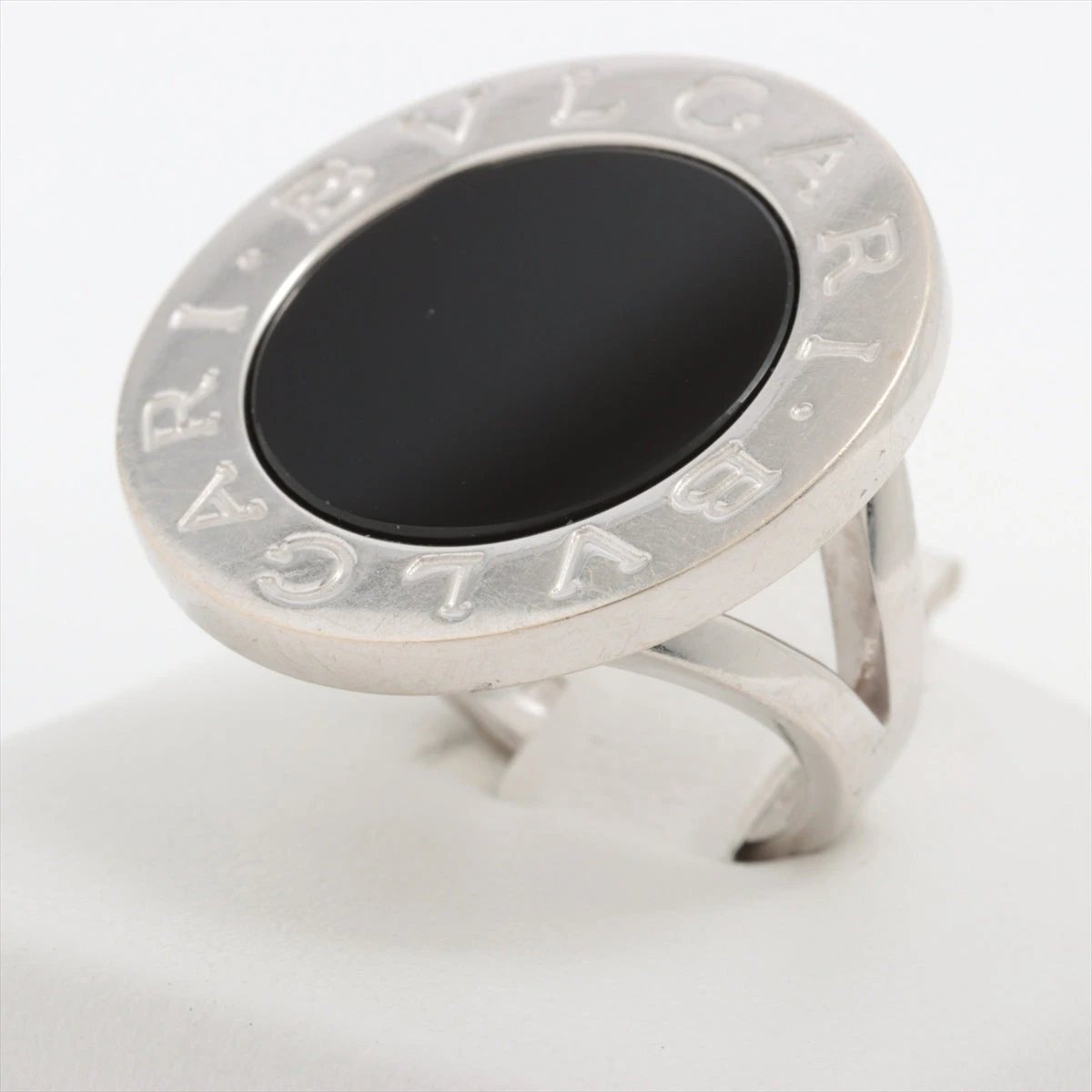 BVLGARI ブルガリ キーリング 750 オニキス BVLGARI - BVLGARI ブルガリ オニキス キーリング SS/YG750 13.5