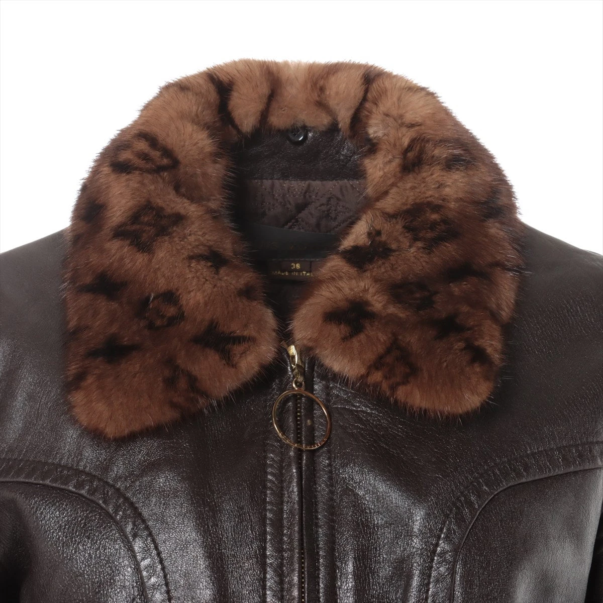 ルイヴィトン 06AW ラムスキン ジャケット 38 レディース ブラック  