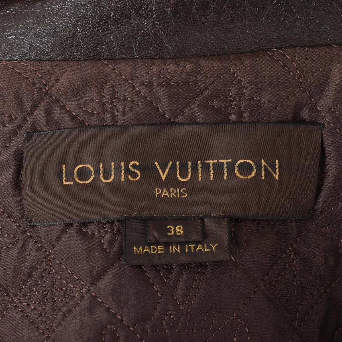 ルイヴィトン 06AW ラムスキン ジャケット 38 レディース ブラック  