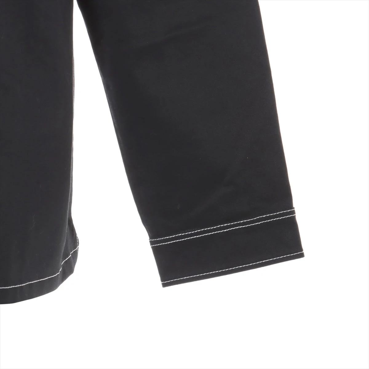 プラダ 23AW コットン デニムシャツ M メンズ ブラック SC696