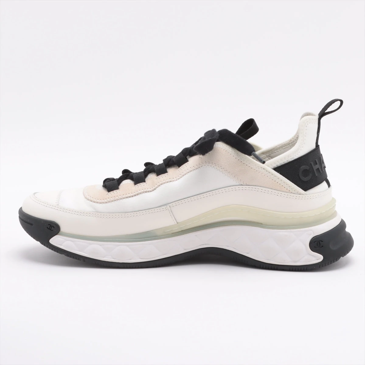 シャネル マトラッセ ココマーク スニーカー size 40 G35617 シャネル ココマーク レザー×ファブリック スニーカー 40 ユニ