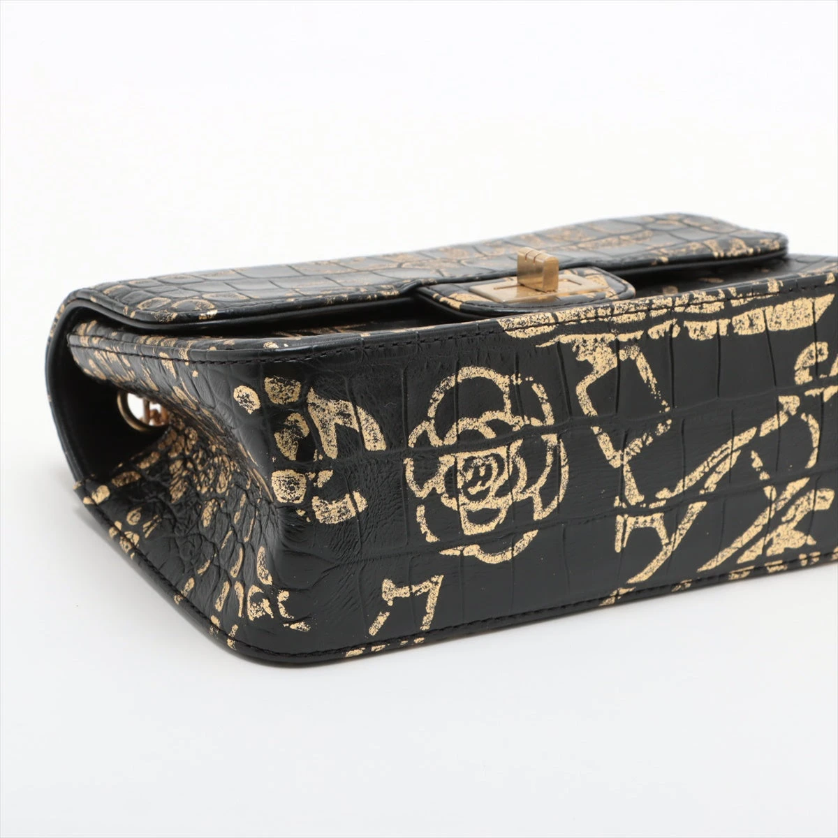 CHANEL シャネル　ベルト　クロコ型押し　ゴールド金具　ブラック　レザー 楽天市場】CHANEL シャネル ベルト ブラック 黒 70/28 メタル