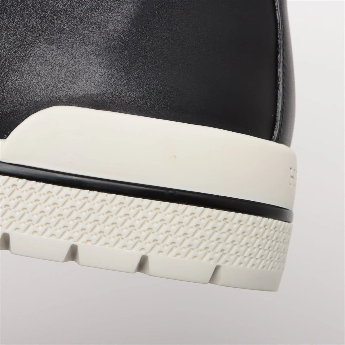 エルメス レザー ハイカットスニーカー 42 メンズ ブラック サイド