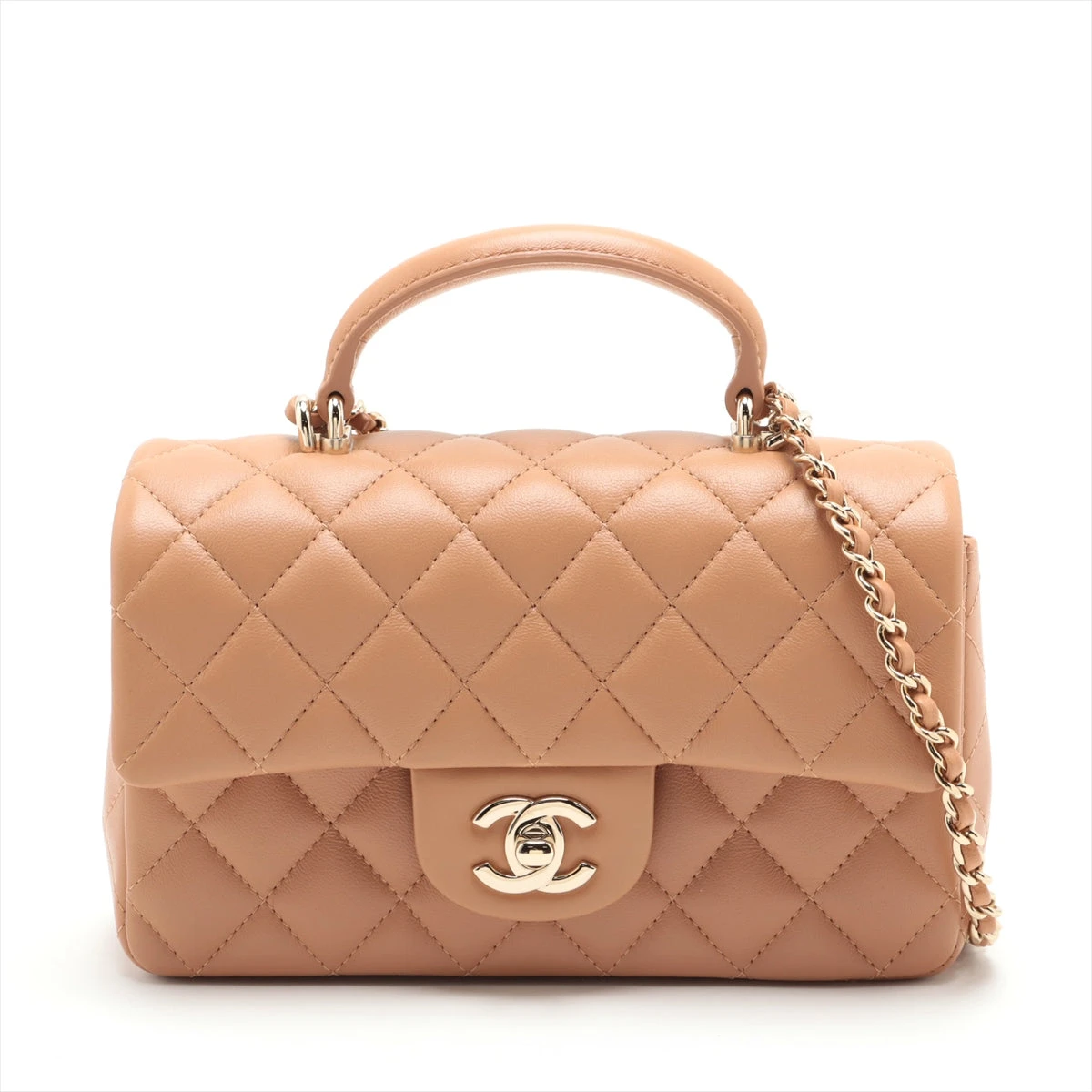 シャネル マトラッセ ラムスキン 2WAYショルダーバッグ ブラウン シャネル マトラッセ ラムスキン 2WAYショルダーバッグ ブラウン