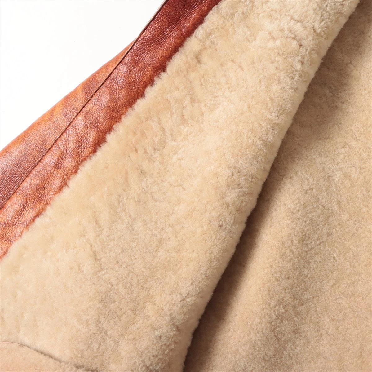 ジルサンダー レザー レザージャケット 48 メンズ オレンジ 裏ファー