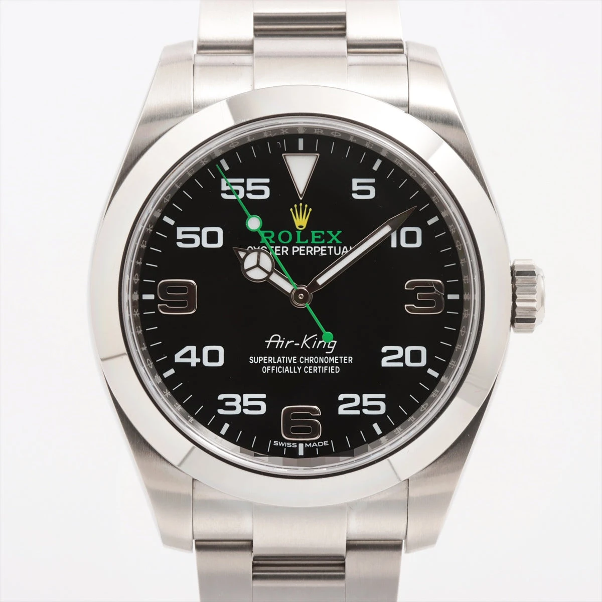 あざぶあざぶ ロレックス エアキング 116900 オイスターブレスレット 黒 アラビア