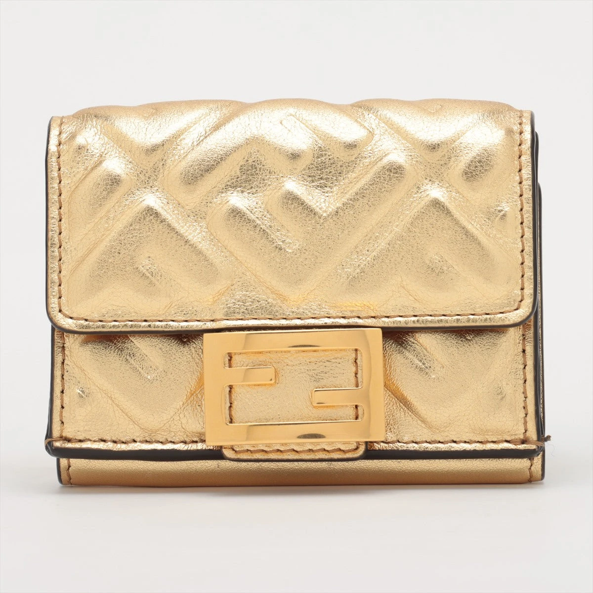 フェンディ バゲット ズッカ キャンバス 財布 FENDI - 【中古】 フェンディ 長財布 ズッカ キャンバス レザー