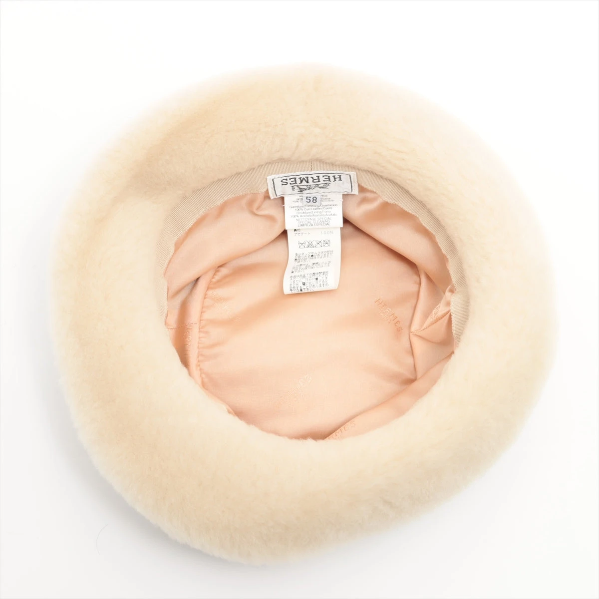 未使用　エルメス　バケットハット　帽子　ウール　カシミヤ エルメス HERMESカシミヤ バケット ハット 帽子ブラック