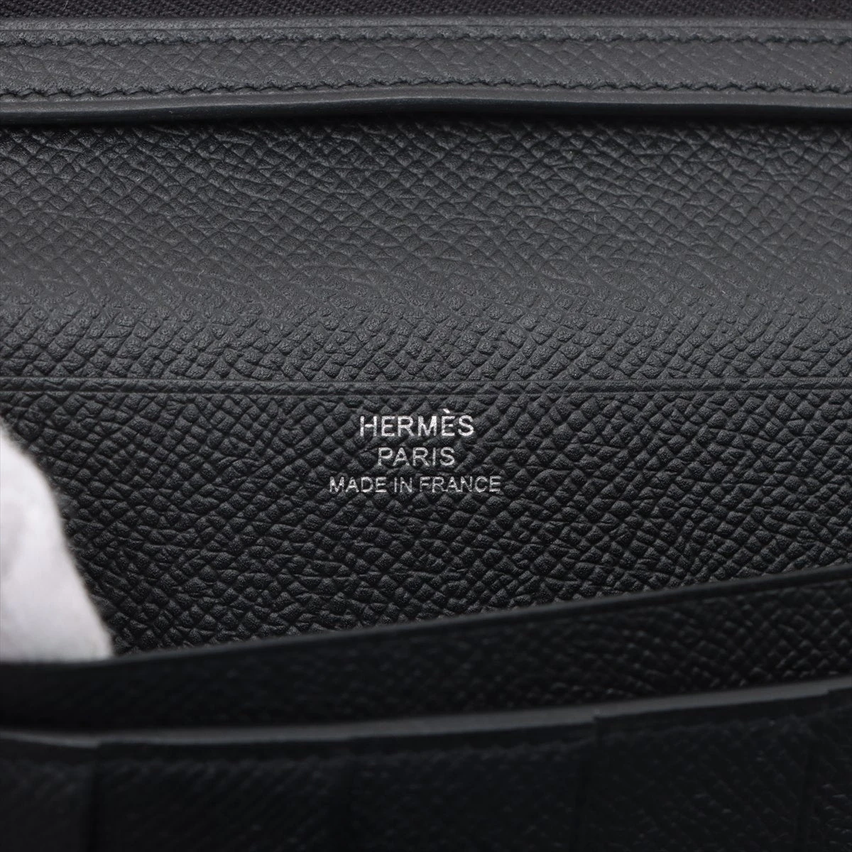 HERMESエルメス ベアンスフレ ヴォーエプソン ブラックxシルバー金具 HERMES エルメス ベアンスフレ 長財布 ブラック 黒 ヴォー