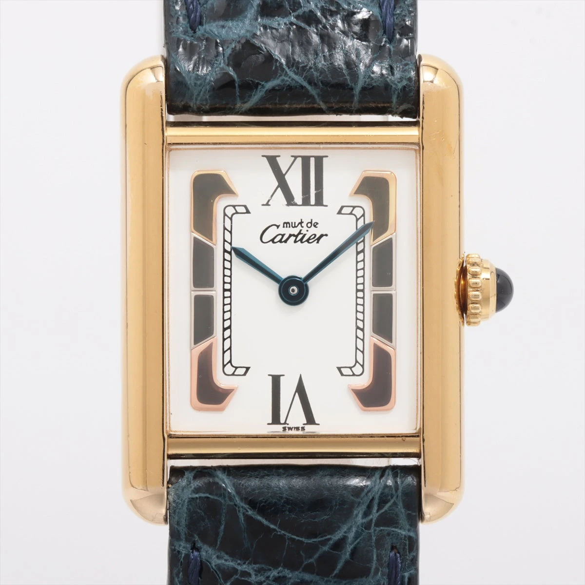 カルティエ マストタンクSM W1006354 925×革 QZ 白文字盤