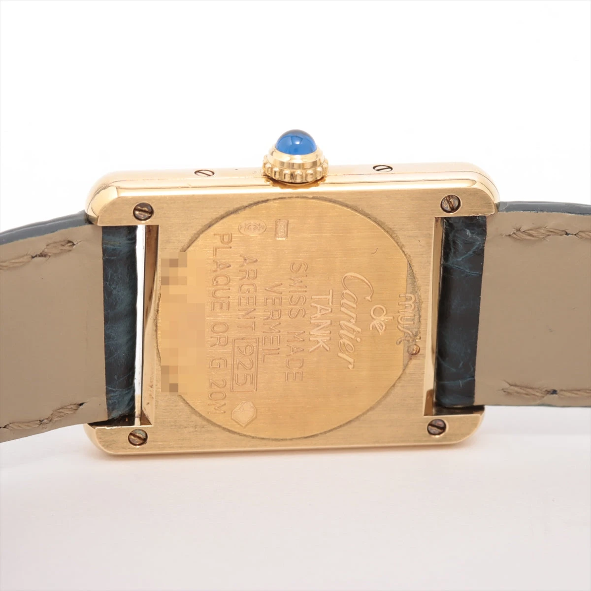 カルティエ マストタンクSM W1006354 925×革 QZ 白文字盤