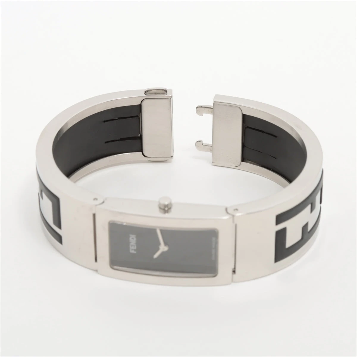 フェンディ バングルウォッチ 3250L SS×ラバー QZ 黒文字盤 A2444792