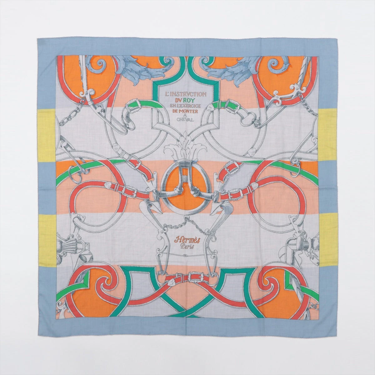 エルメス カレジェアン L'INSTRUCTION DUROY 帝王学 スカーフ カシミヤ