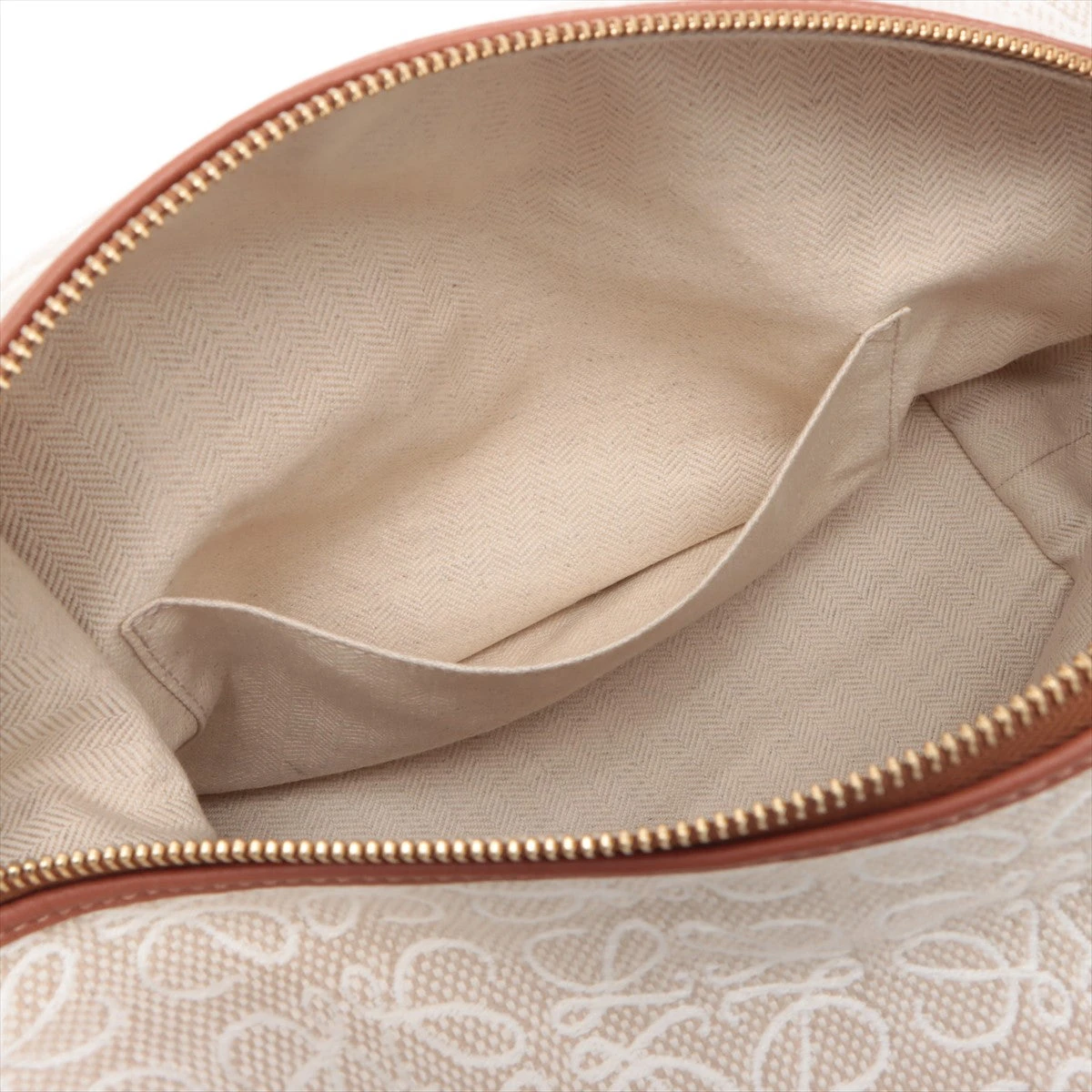 ロエベ リピートアナグラム キュービィ キャンバス×レザー ショルダー  