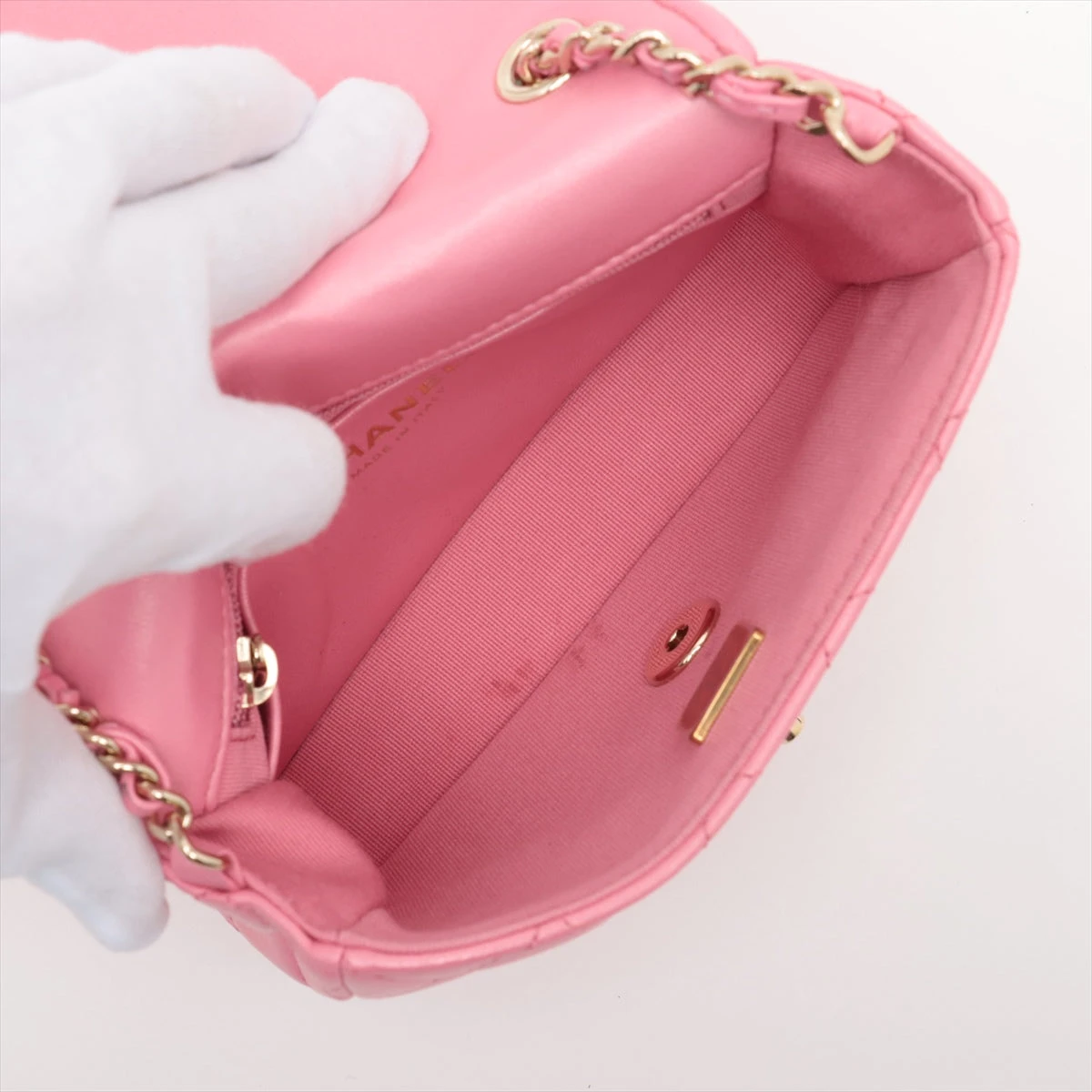 シャネル マトラッセ ラムスキン シングルフラップ シングルチェーン