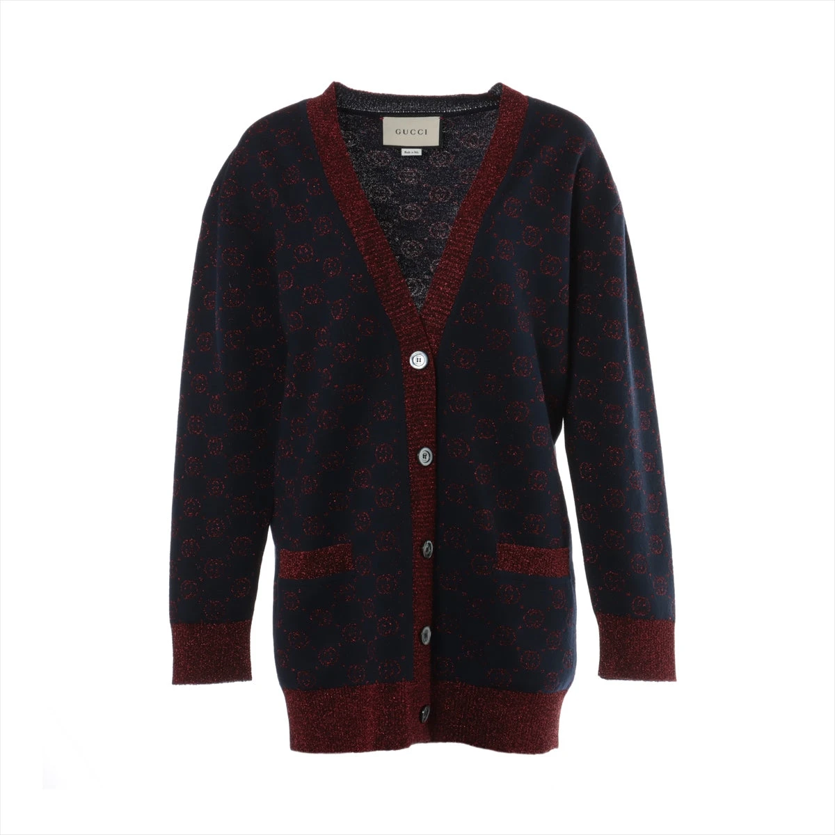GUCCI グッチ　カーディガン　インターロッキング ネイビー GUCCI グッチカーディガンインターロッキング ネイビー