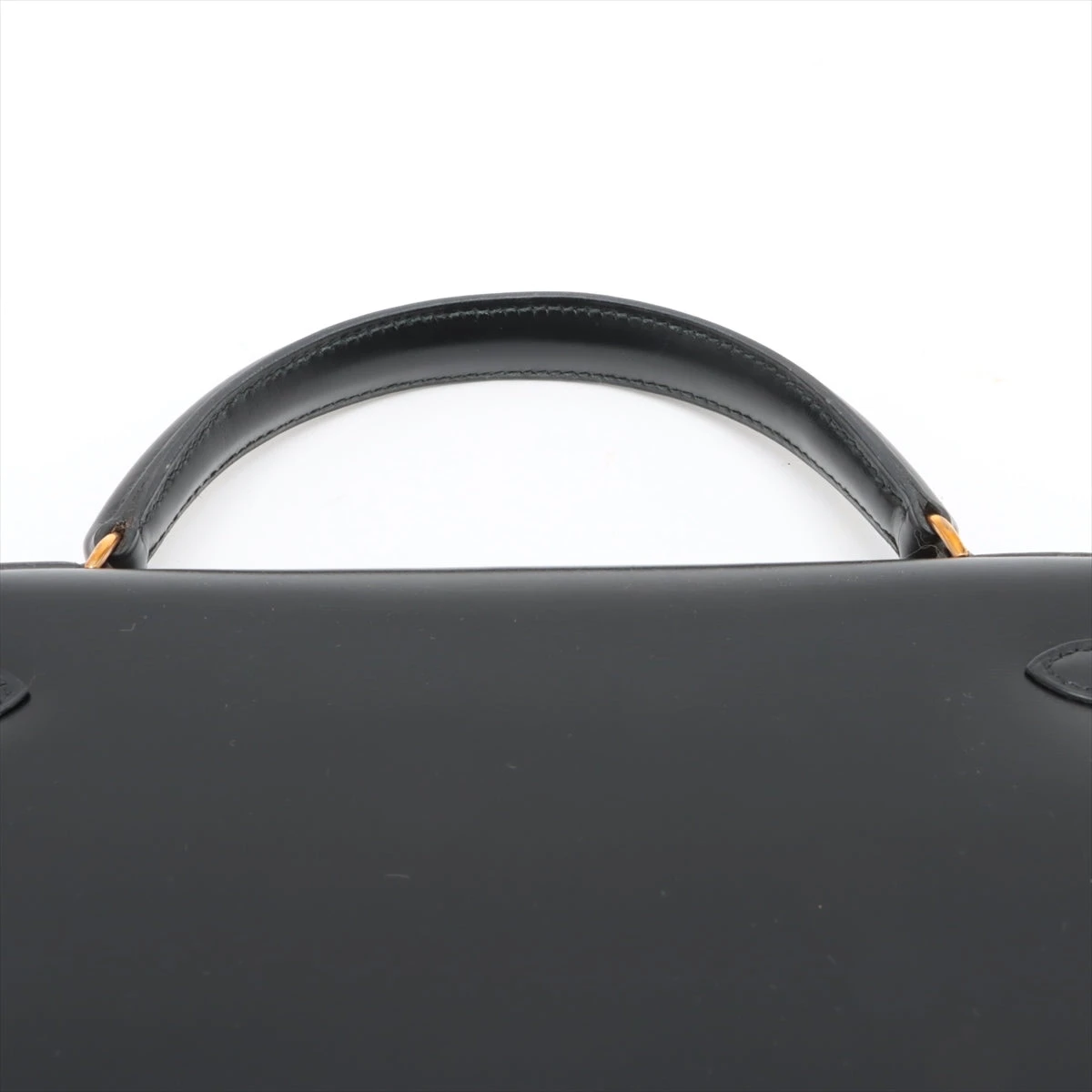 エルメス ケリー32 ボックスカーフ ブラック ゴールド金具 ○S