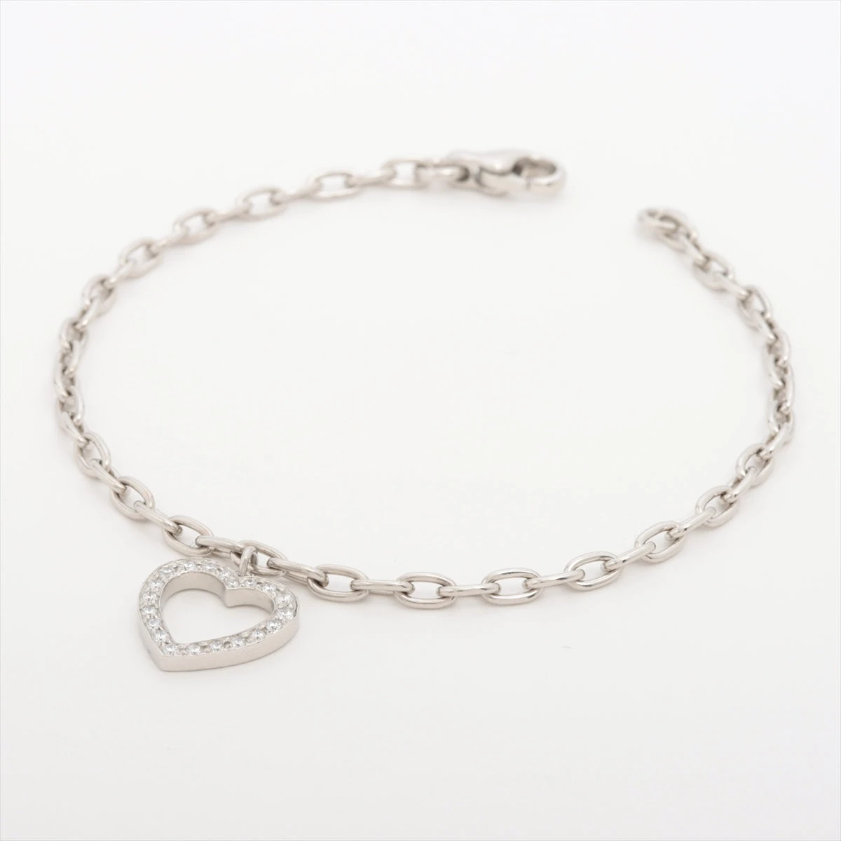 センチメンタルハート 3Pダイヤ ブレスレット（S） 中古