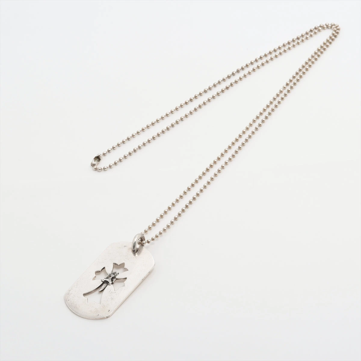 クロムハーツ カットアウトクロス ネックレス 925 26.8g ダガー