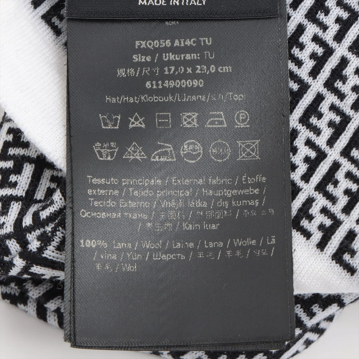 Fendi 黒 ニット帽 Made in Italy FENDI - Fendi 黒 ニット帽 Made in Italyの通販 by shiii