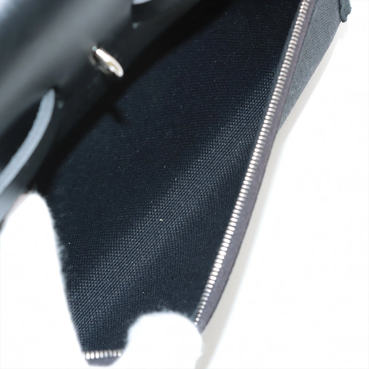 エルメス エールバッグPM トワルミリタリー×レザー ブラック