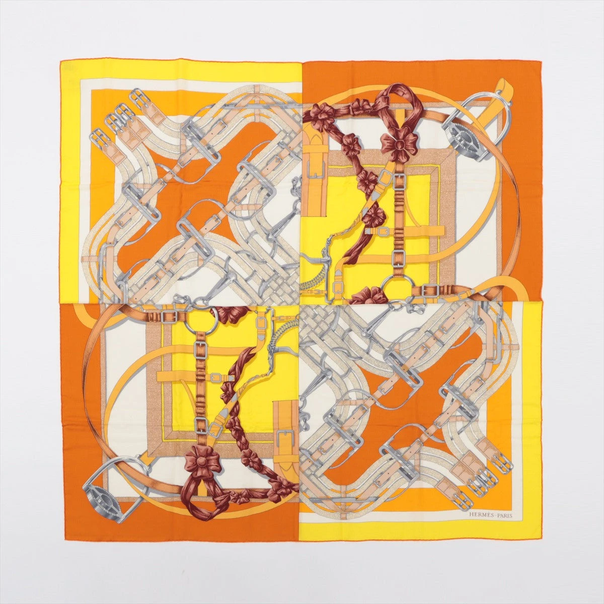 エルメス カレジェアン Grand Manege 大調教術 スカーフ カシミヤ