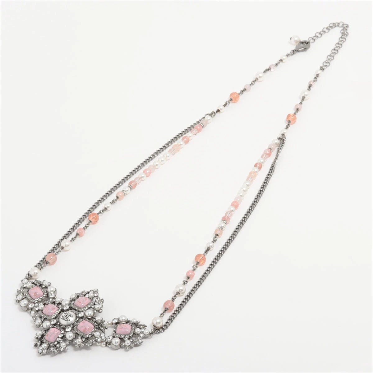 CHANEL シャネル ココマーク F21B ネックレス GP×ラインストーン CHANEL シャネル ココマーク F21B ネックレス GP×ラインストーン