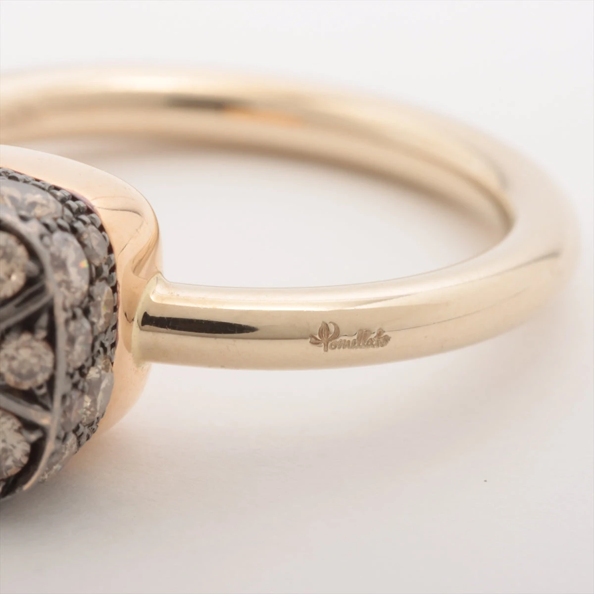 ポメラート ヌード ダイヤ リング 750(PG×WG) 6.1g 52 ダイヤ小