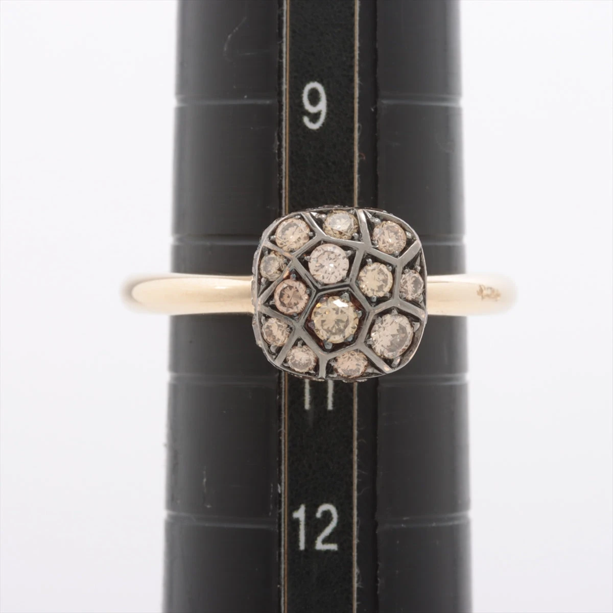 ポメラート ヌード フルダイヤ リング 10号 K18YG カケ E1637 ポメラート ヌード フルダイヤ リング 10号 K18YG カケ E1637